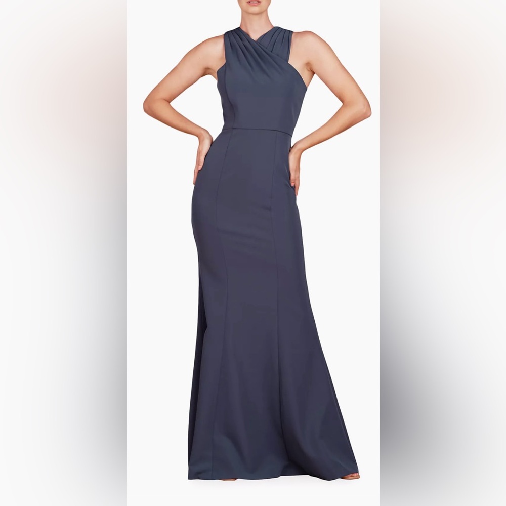 Talia Stretch Crepe Column Gown